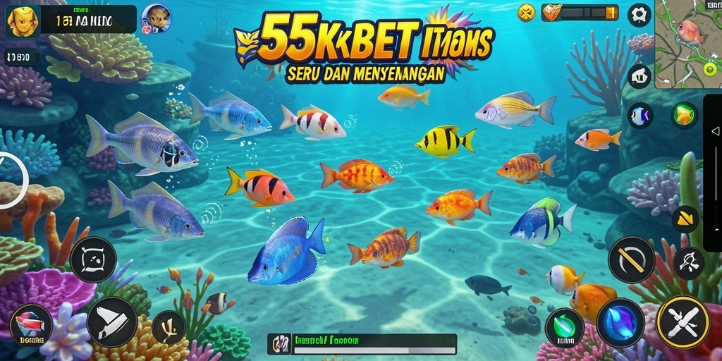 Tampilan menarik saat menangkap ikan di 55KBET.