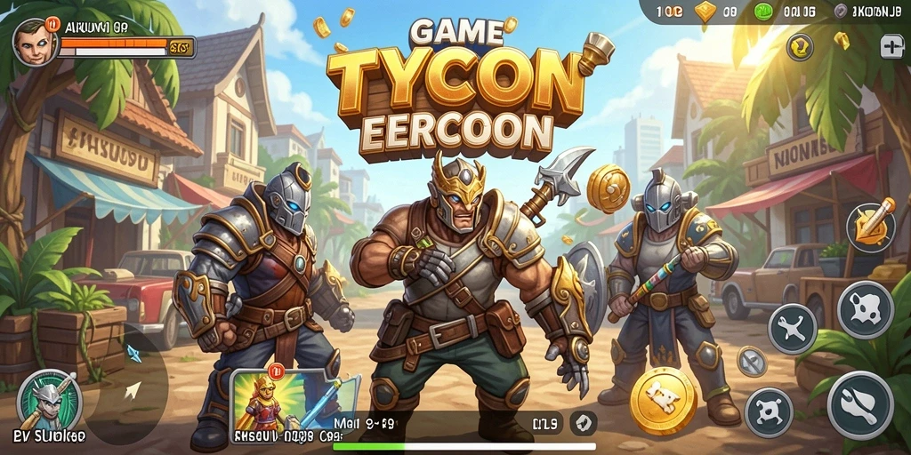 Tampilan gameplay Tycoon dalam AKUNJP yang mendebarkan.