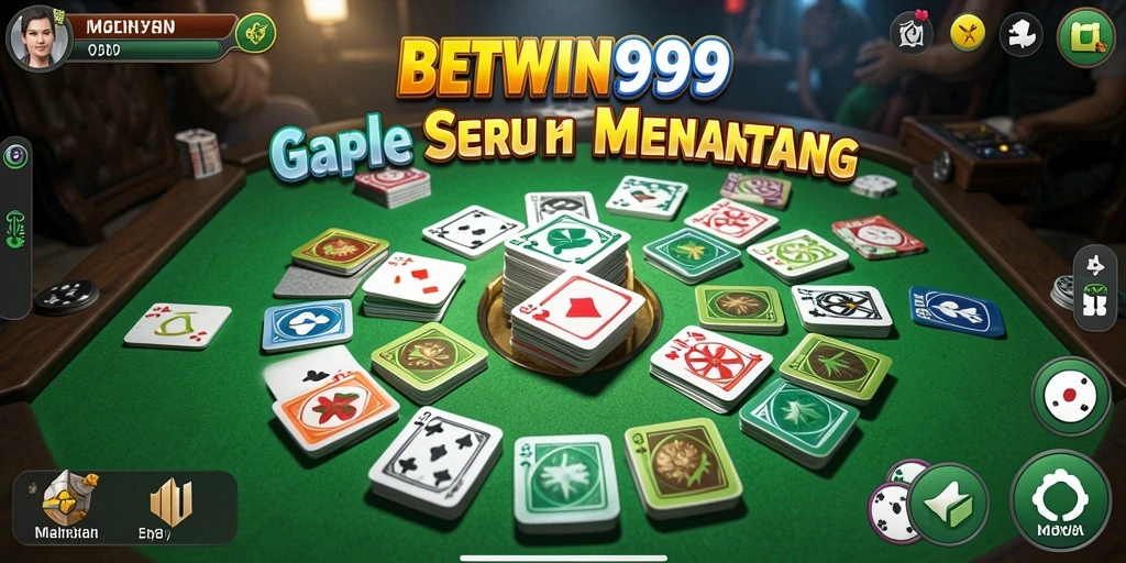 Tampilan menarik dari gameplay Gaple di BETWIN999.