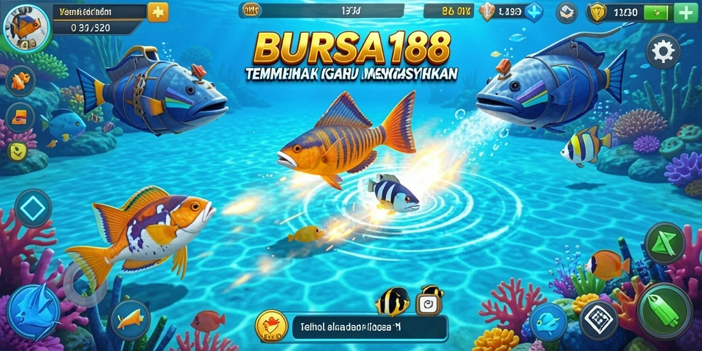 Tampilan menarik dari gameplay Tembak Ikan BURSA188.