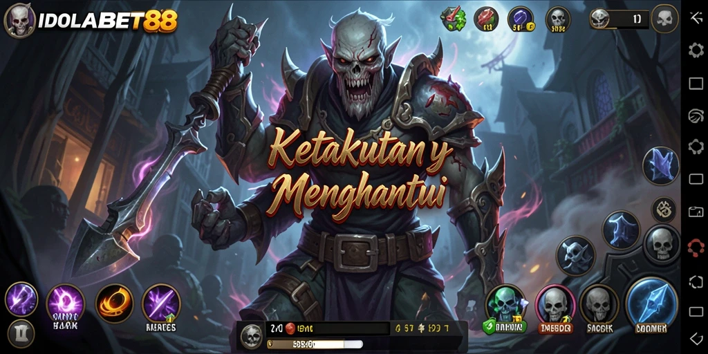 Tampilan menakutkan dalam gameplay IDOLABET88 yang mencekam.