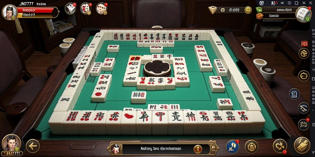 Screenshot utama JNT777 menampilkan gameplay Mahjong yang menarik dan seru.