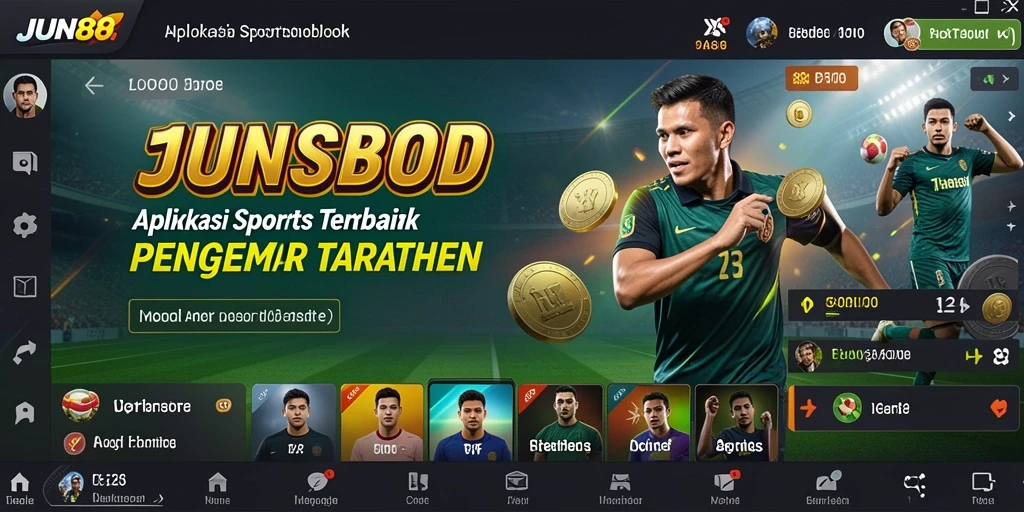 Tampilan utama JUN88 menampilkan taruhan olahraga yang menarik.