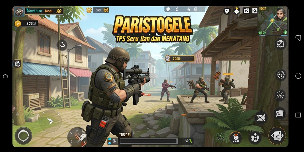 Screenshot permainan TPS yang menunjukkan aksi seru di <strong>PATISTOGEL</strong>.