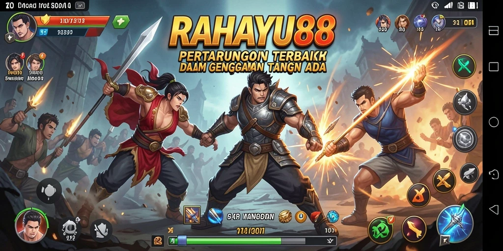 Tampilan seru pertarungan dalam gameplay RAHAYU88.