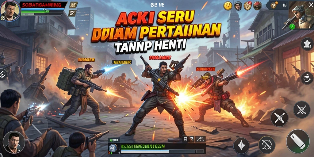 Gameplay mendebarkan dengan pertarungan yang seru.