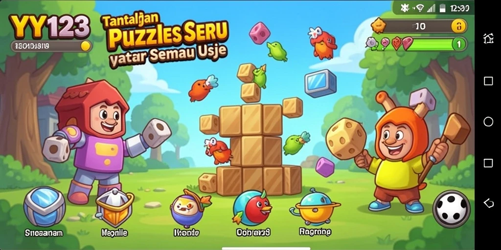 Gameplay YY123 menampilkan teka-teki seru yang menantang.